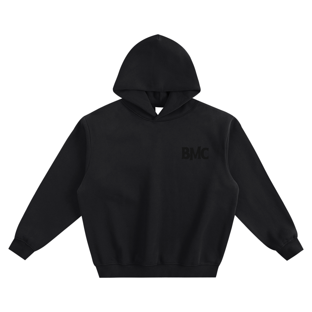 Fleeced Boxy Hoodie - Blacked Out