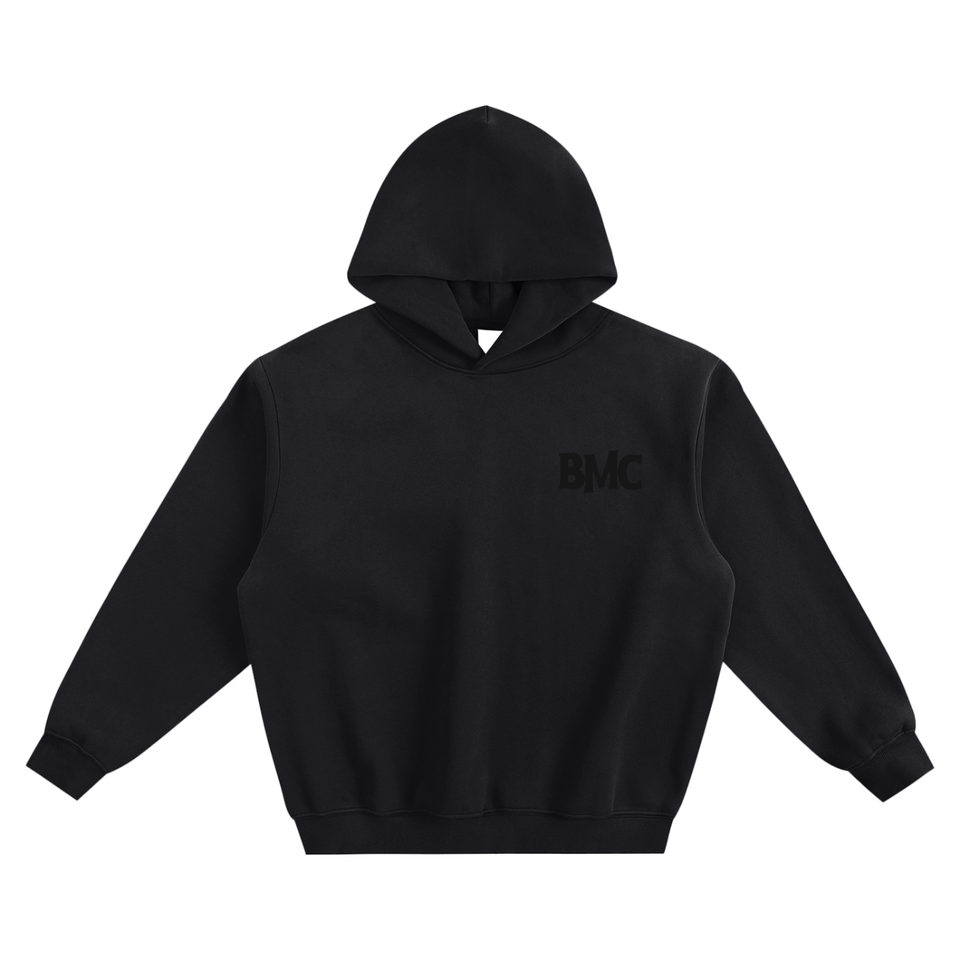 Fleeced Boxy Hoodie - Blacked Out