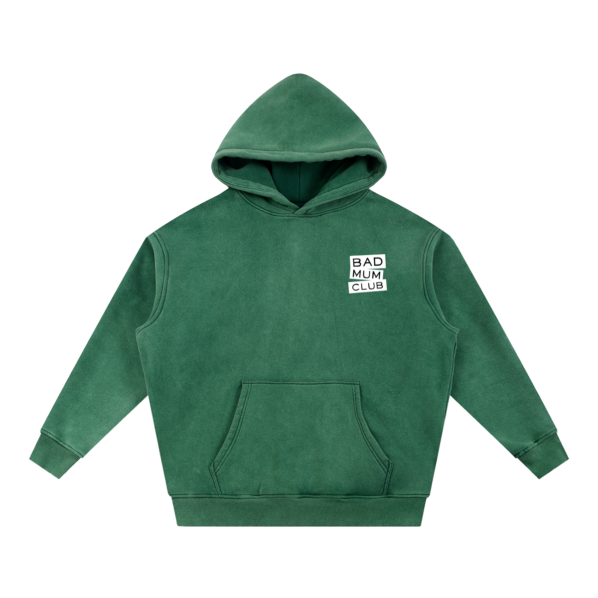 Snow Wash Oversize Hoodie - White Type Logo