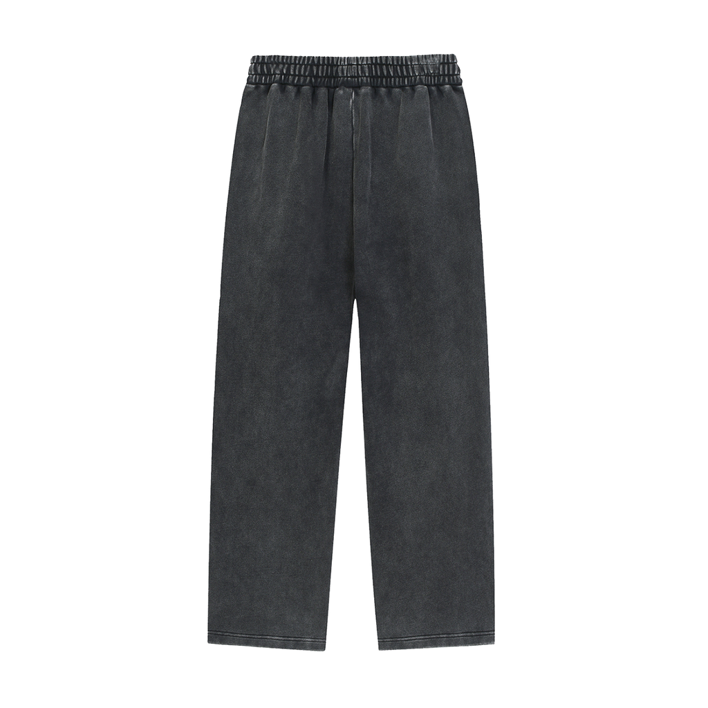 Snow Wash Heavyweight Sweatpants - Black/Black Type Logo
