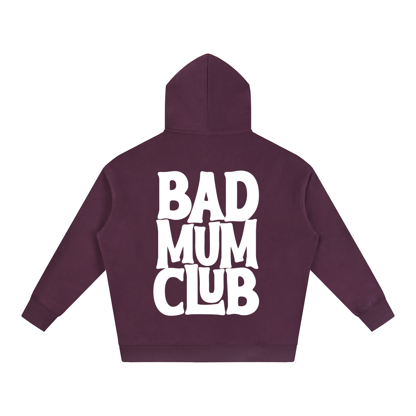 Oversize Fleeced Hoodie - Red/White