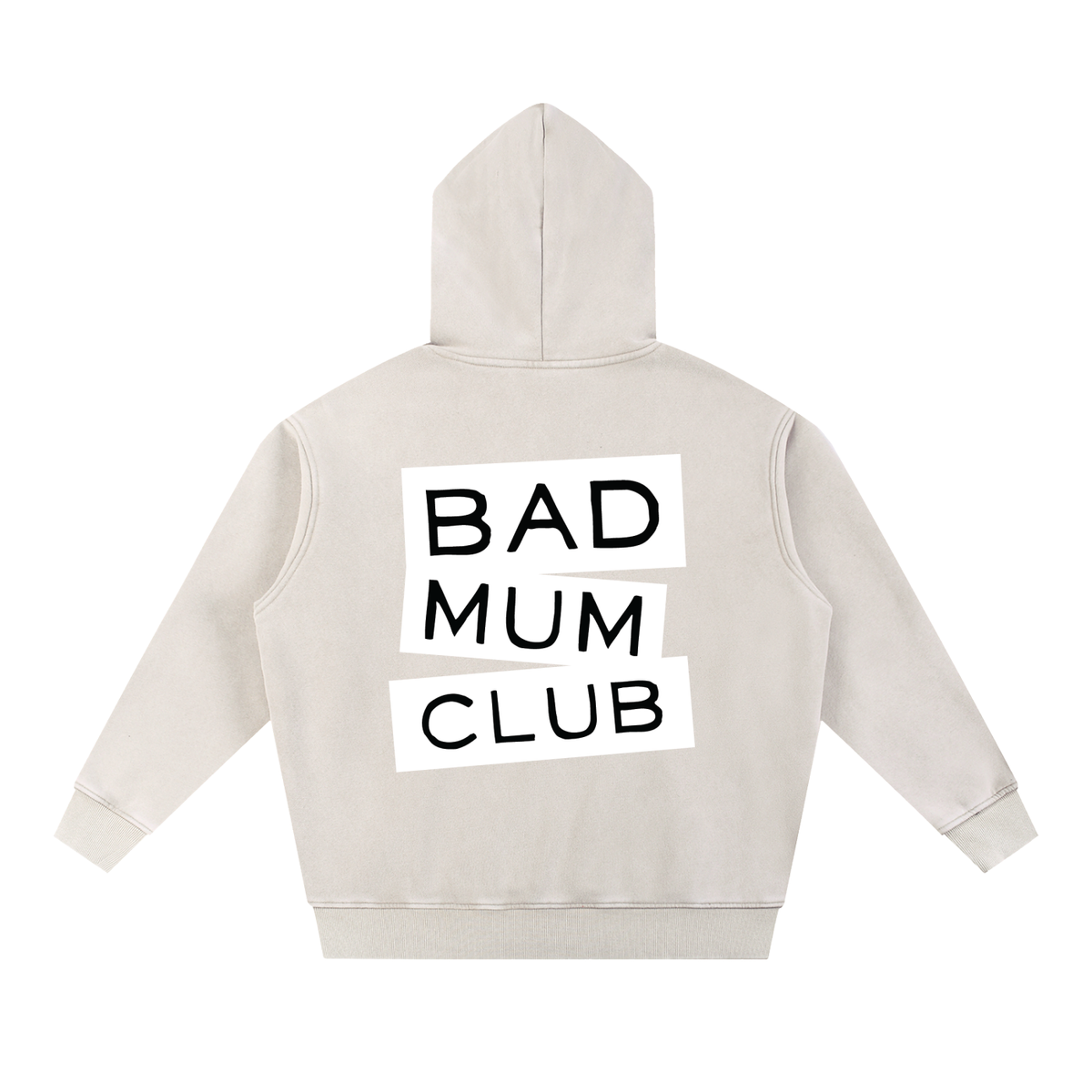 Snow Wash Oversize Hoodie - White Type Logo