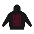 Oversize Fleeced Hoodie - Black/Red