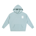 Oversize Fleeced Hoodie - Blue/White