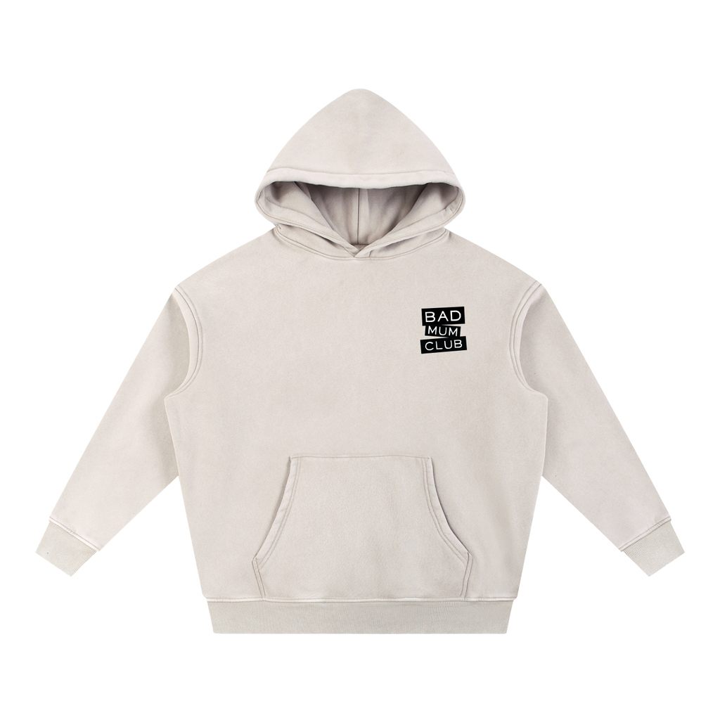 Snow Wash Oversize Hoodie - Apricot/Black