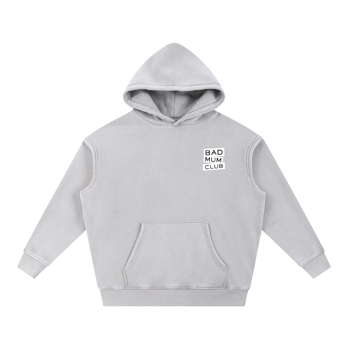Snow Wash Oversize Hoodie - White Type Logo