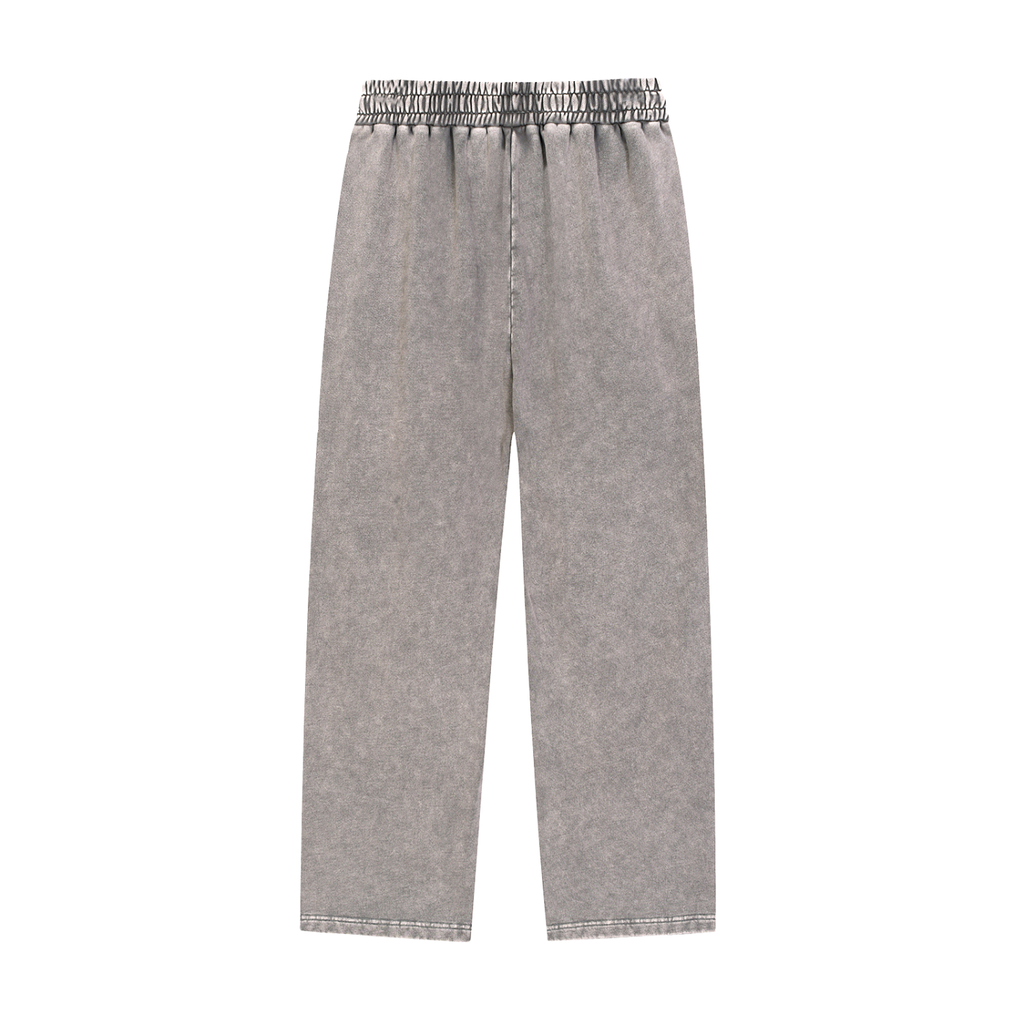 Snow Wash Heavyweight Sweatpants - Grey/Black Type Logo