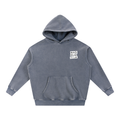 Snow Wash Oversize Hoodie - Royal Blue/White
