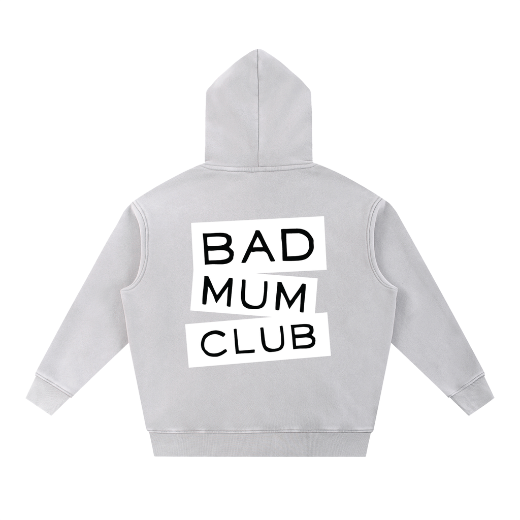 Snow Wash Oversize Hoodie - White Type Logo