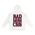 Oversize Fleeced Hoodie - White/Red