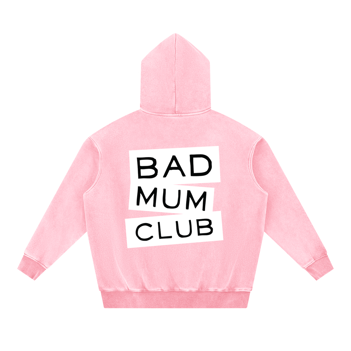 Snow Wash Oversize Hoodie - White Type Logo