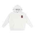 Oversize Fleeced Hoodie - White/Red