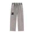 Snow Wash Heavyweight Sweatpants - Grey/Black Type Logo