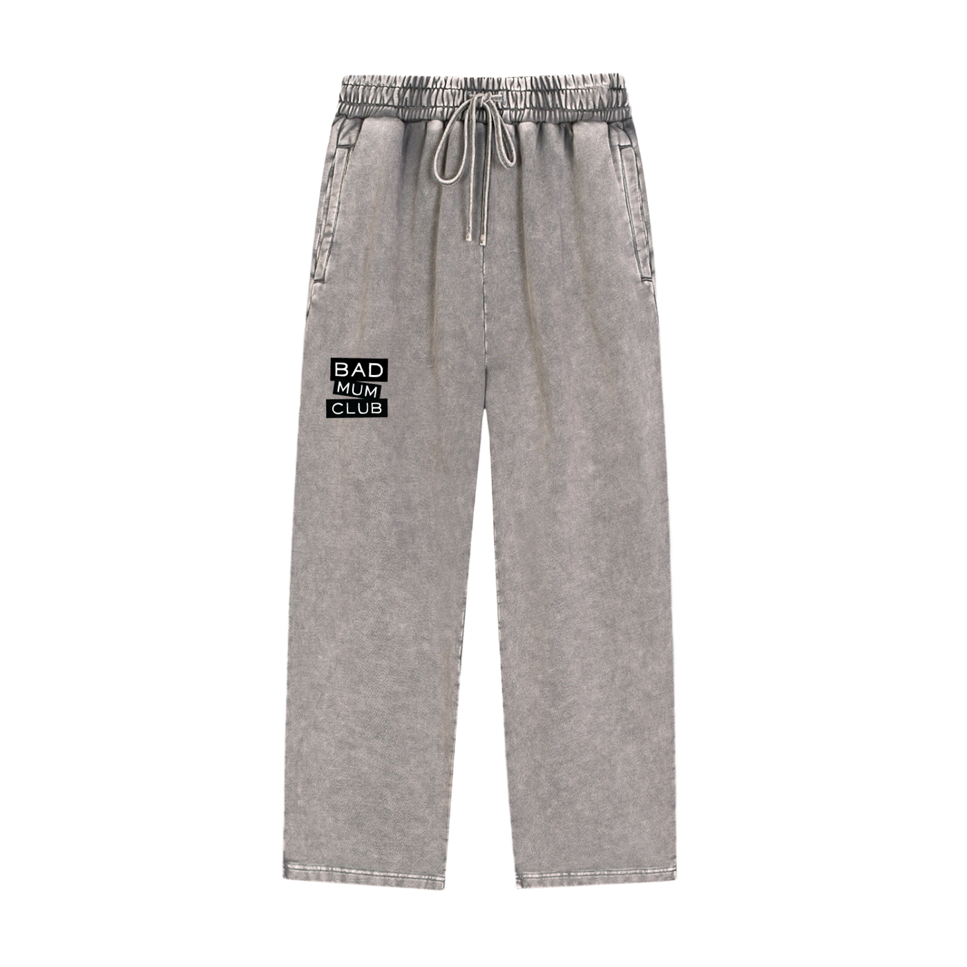 Snow Wash Heavyweight Sweatpants - Grey/Black Type Logo